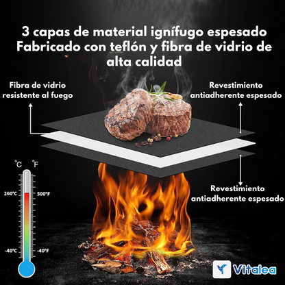 🔥 Alfombrilla para Barbacoa iRosesilk™ - La Mejor Compañera de Tu Parrilla 🔥