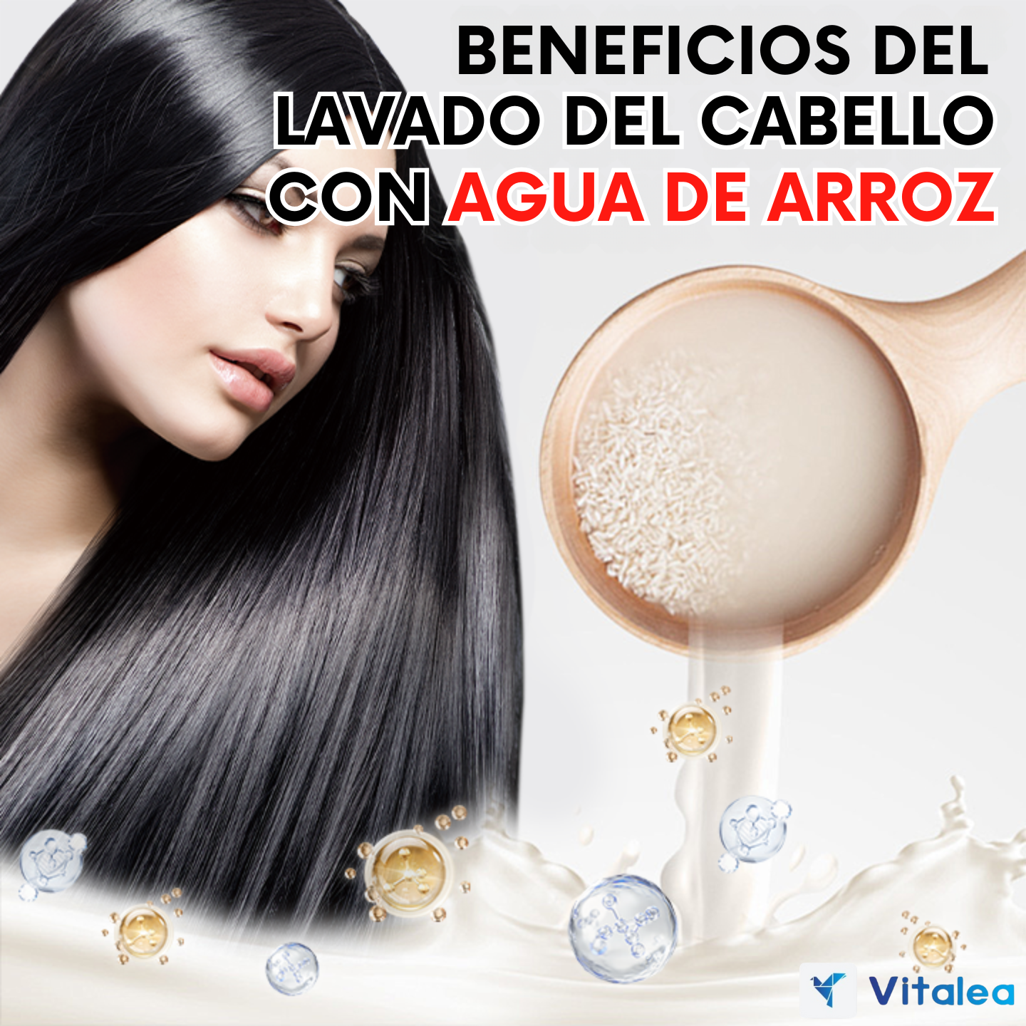 🫧Combo de champú🫧 y acondicionador para el crecimiento del cabello con 🌾agua de arroz Fivfivgo™🌾