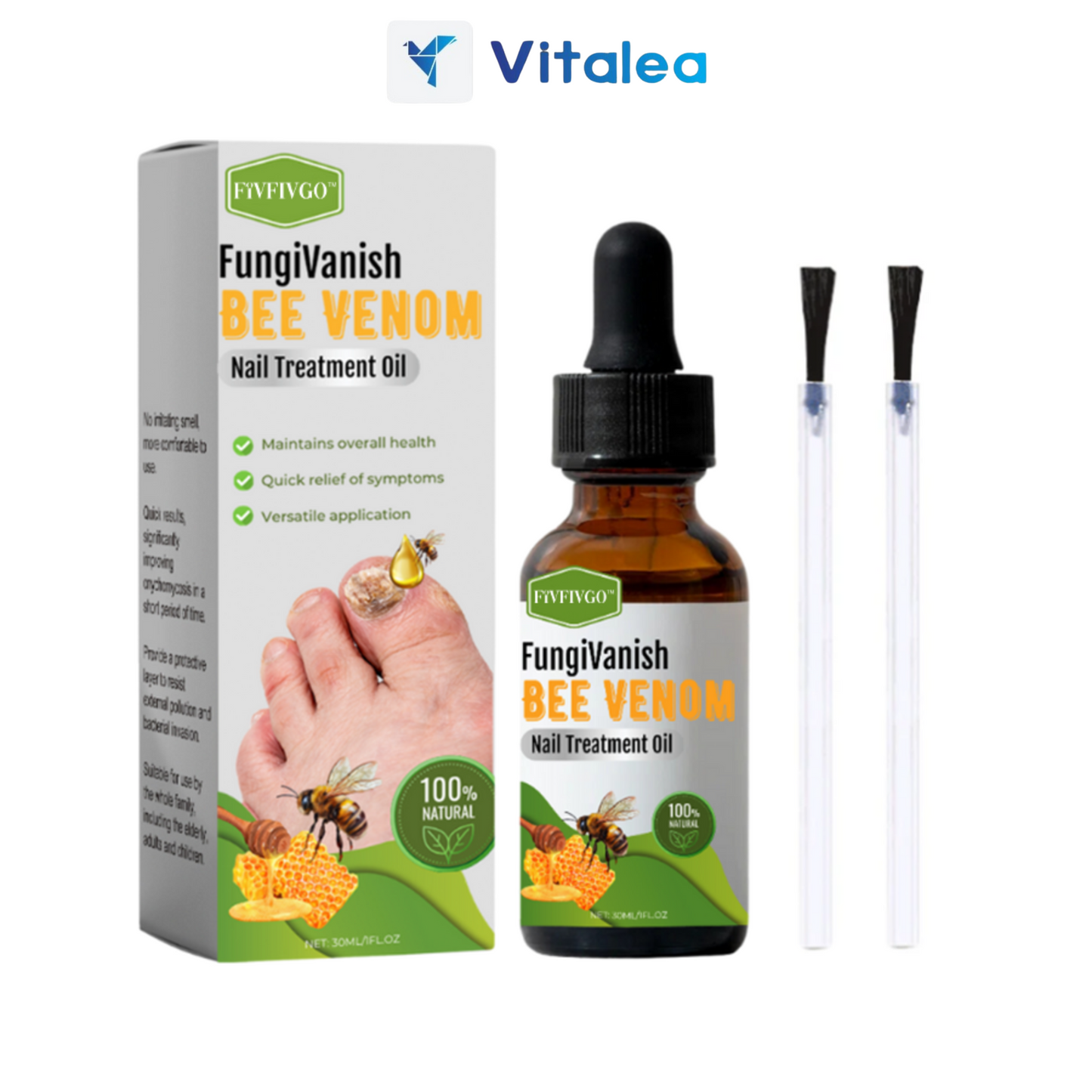 🛡️💅🏻Aceite para tratamiento de uñas con veneno de abeja Fivfivgo™ FungiVanish💅🏻🛡️