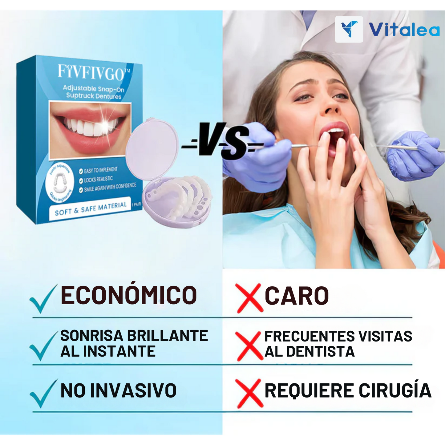 Dentaduras postizas ajustables a presión Fivfivgo™ 🔥 OFERTA DEL ÚLTIMO DÍA