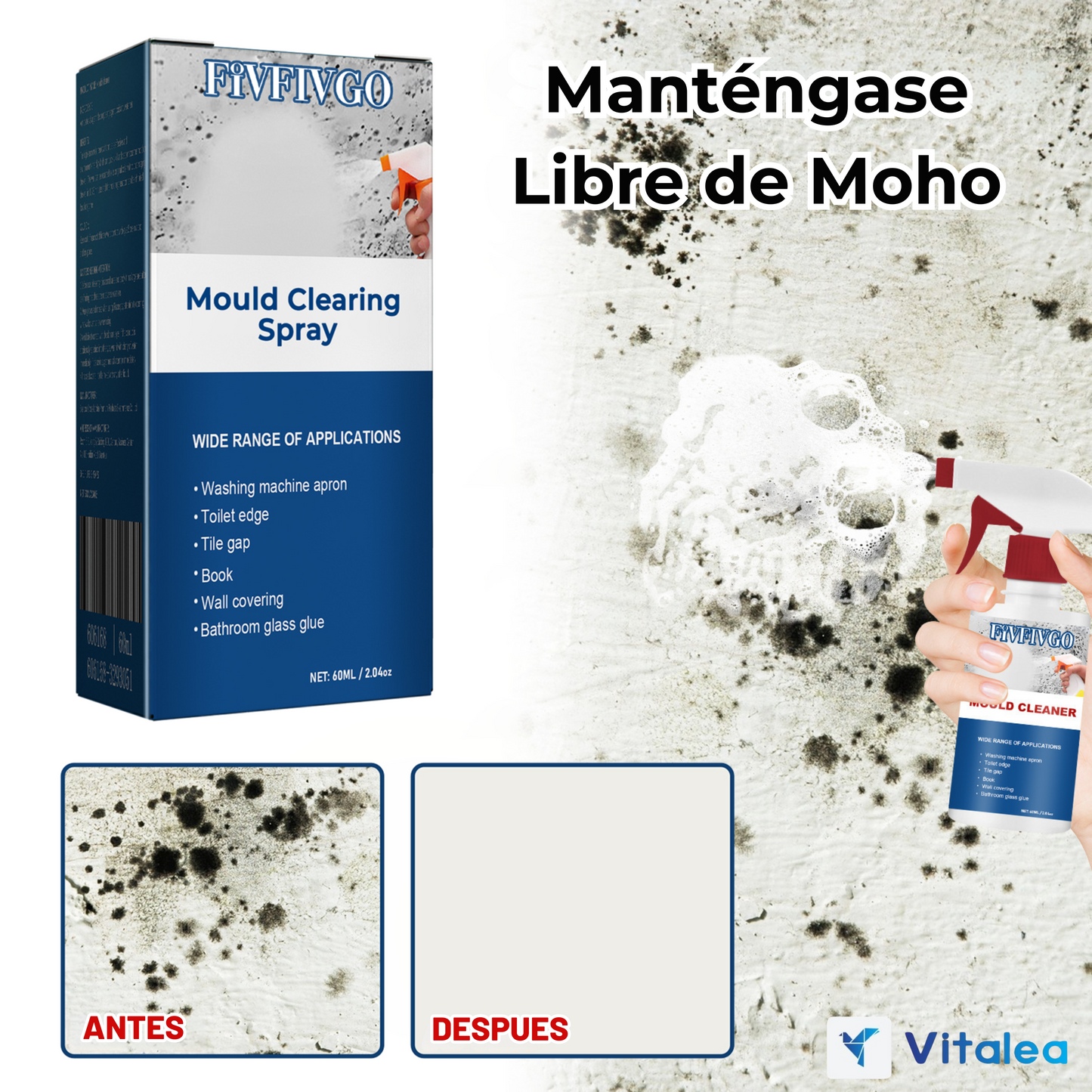 1+1 GRATIS ⛫💨MouldClearing™ - Spray limpiador de moho