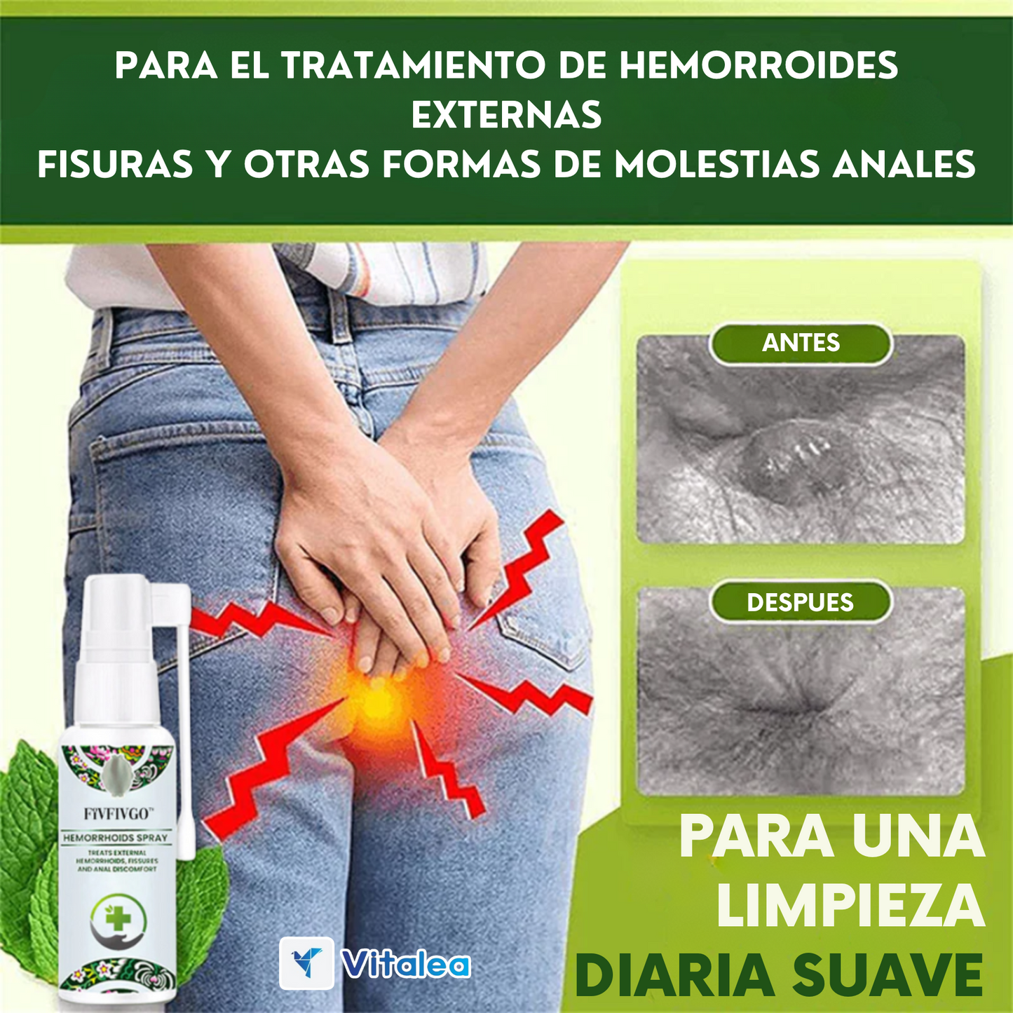 Fivfivgo™ ⛫💨Spray a base de hierbas para hemorroides