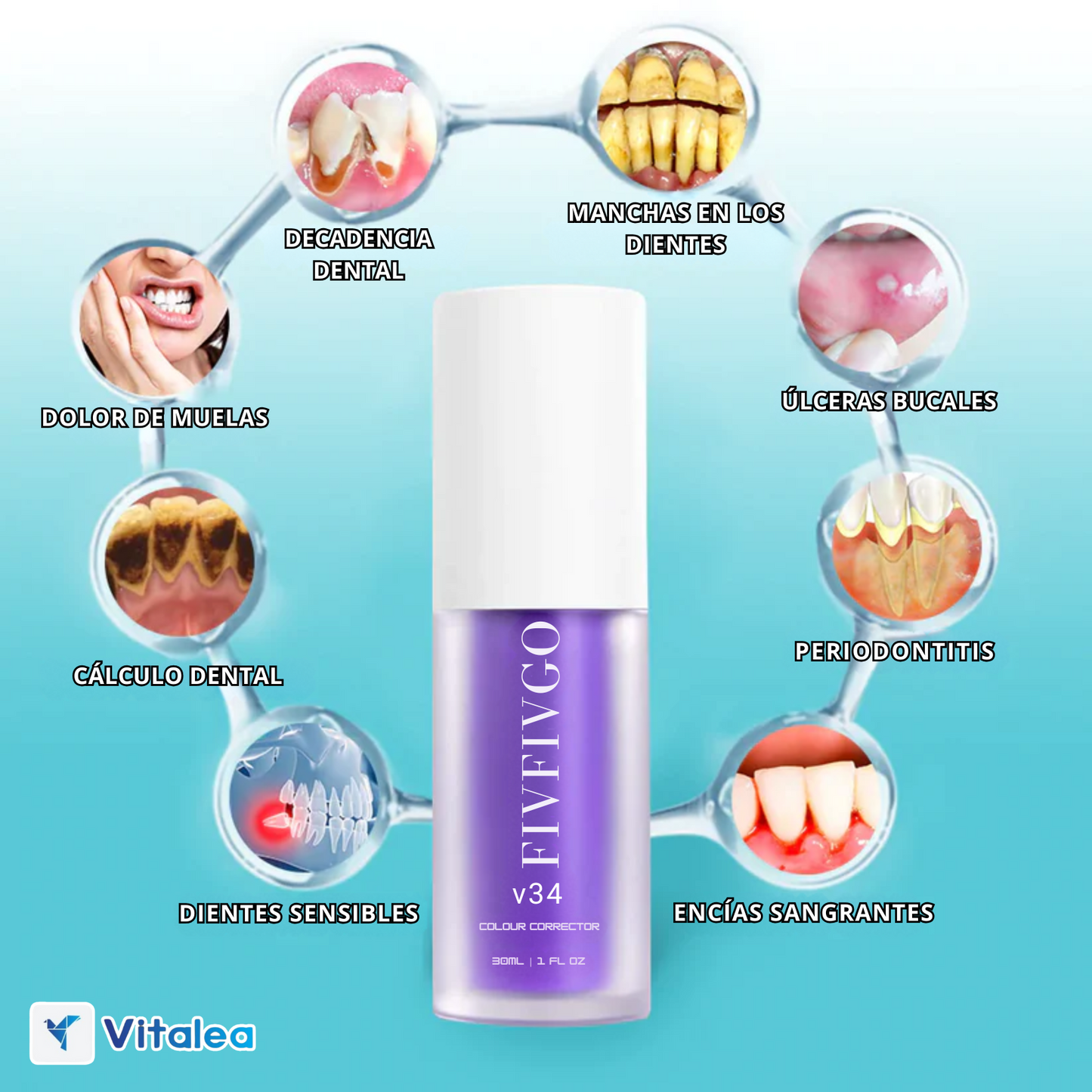 💜Fivfivgo™ Espuma blanqueadora de dientes puramente vegetal