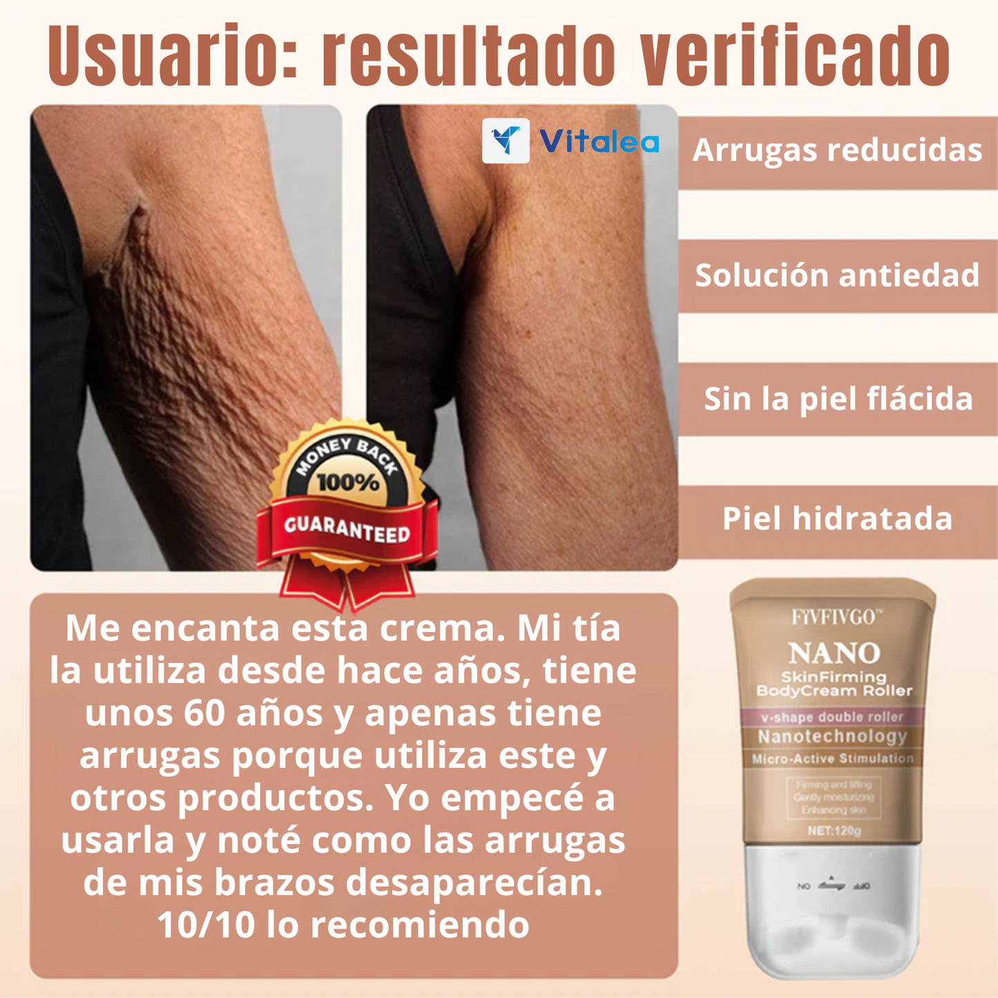 ✨🧴Nano - Crema Reafirmante corporal en rodillo🧴✨