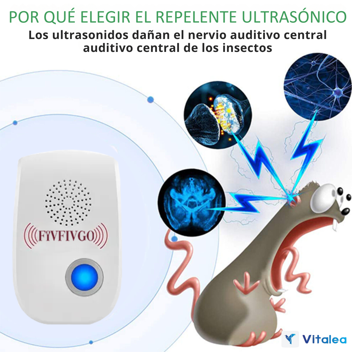 1+1 GRATIS ⚡ PestRepeller™ - Repelente ultrasónico de plagas🦟