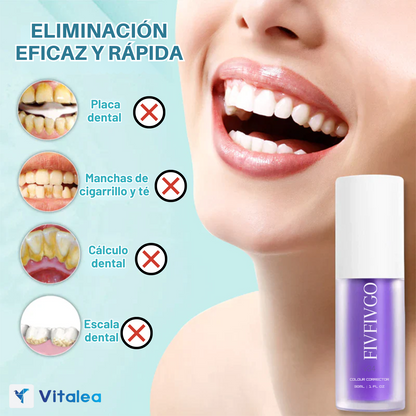 💜Fivfivgo™ Espuma blanqueadora de dientes puramente vegetal